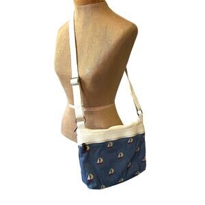 My Maine Bag over the shoulder purse handbag nautical sail boat cotton canvas